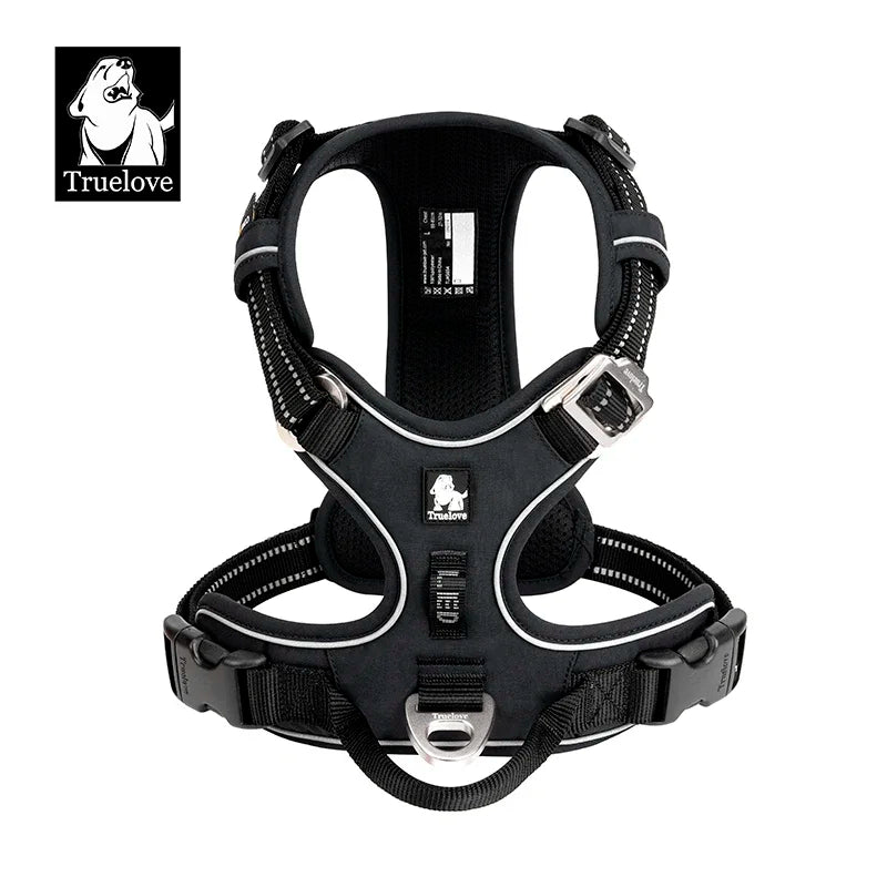 Dog Harness - Reflective Nylon Pet Harness with Adjustable Fit