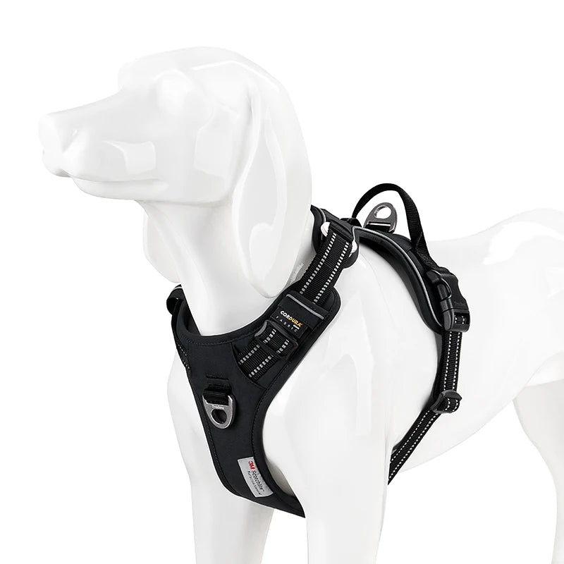 Dog Harness - Reflective Nylon Pet Harness with Adjustable Fit