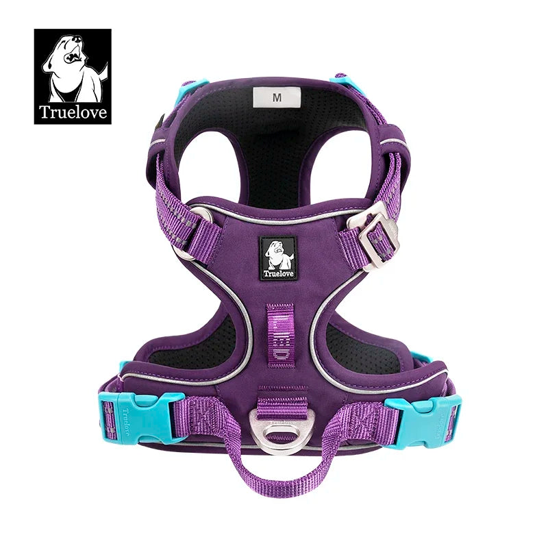 Dog Harness - Reflective Nylon Pet Harness with Adjustable Fit