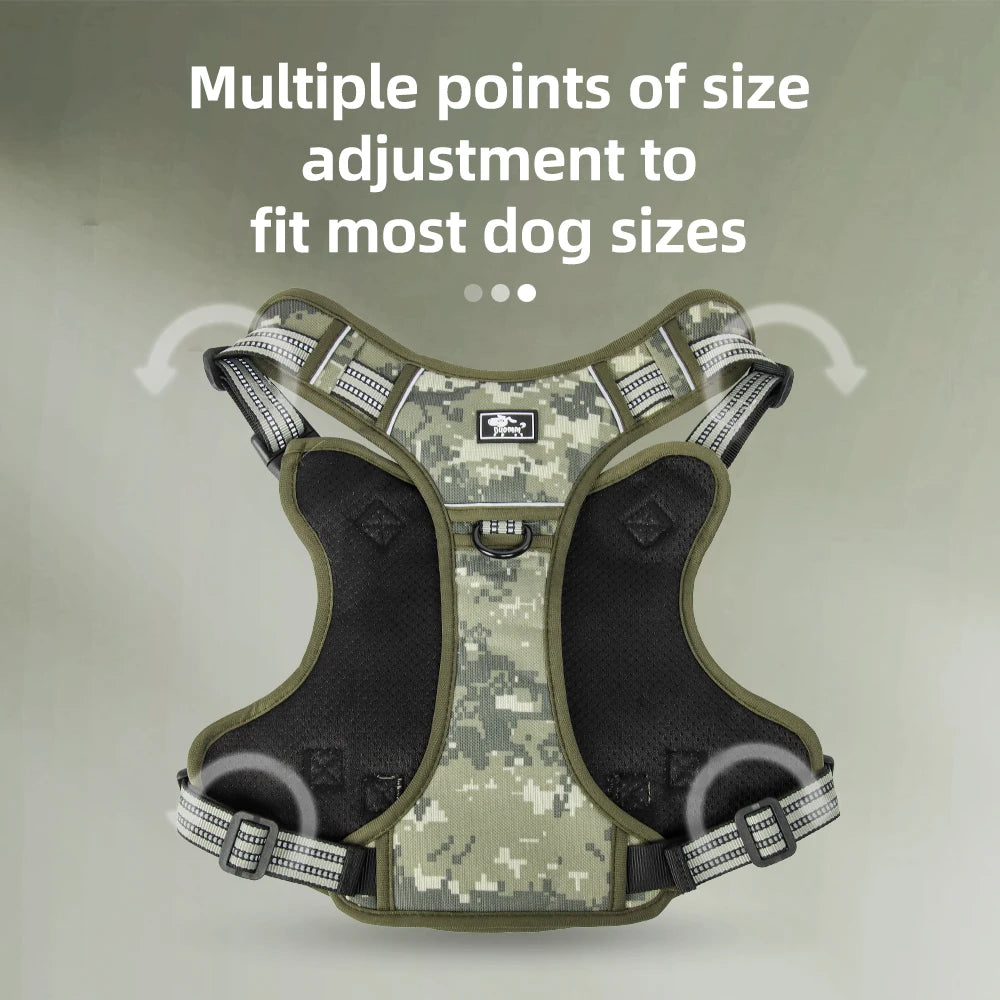 Tactical Dog Harness - Reflective Waterproof Vest for Medium to Large Dogs