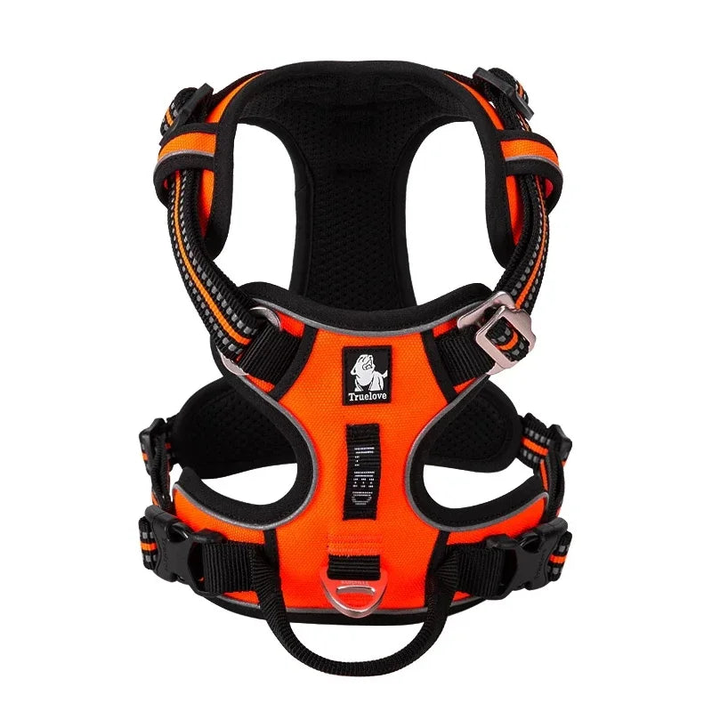Dog Harness - Reflective Nylon Pet Harness with Adjustable Fit