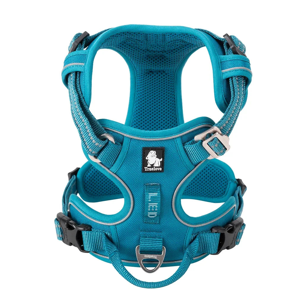 Dog Harness - Reflective Nylon Pet Harness with Adjustable Fit