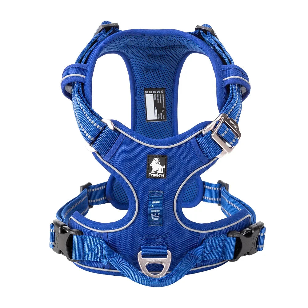 Dog Harness - Reflective Nylon Pet Harness with Adjustable Fit